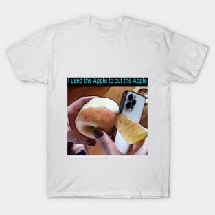 I used the Apple to cut the Apple #iPhones T-Shirt